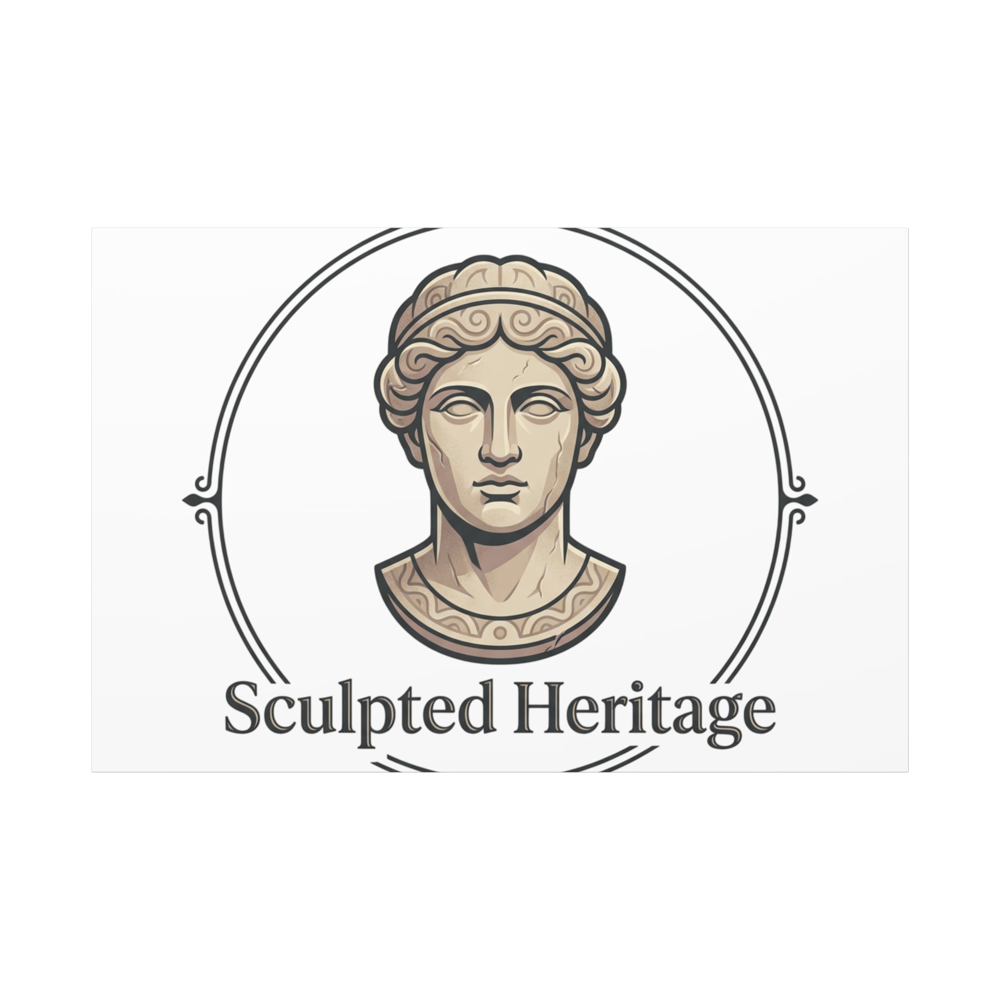 Sculpted Heritage Matte Canvas Print — Classical Bust Wall Art - Sculpted Heritage