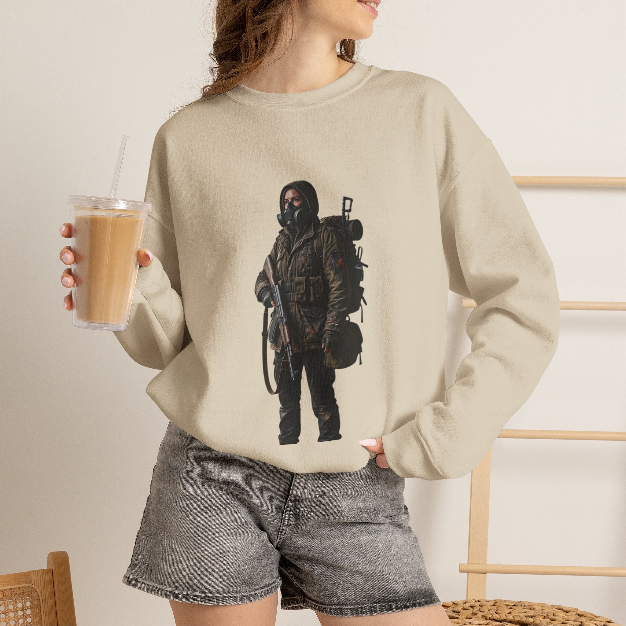 Post-ApocalypticSculpted Heritage Sweatshirt — Ranger Figure Graphic - Sculpted Heritage