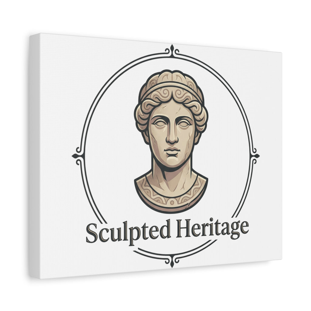 Sculpted Heritage Matte Canvas Print — Classical Bust Wall Art - Sculpted Heritage