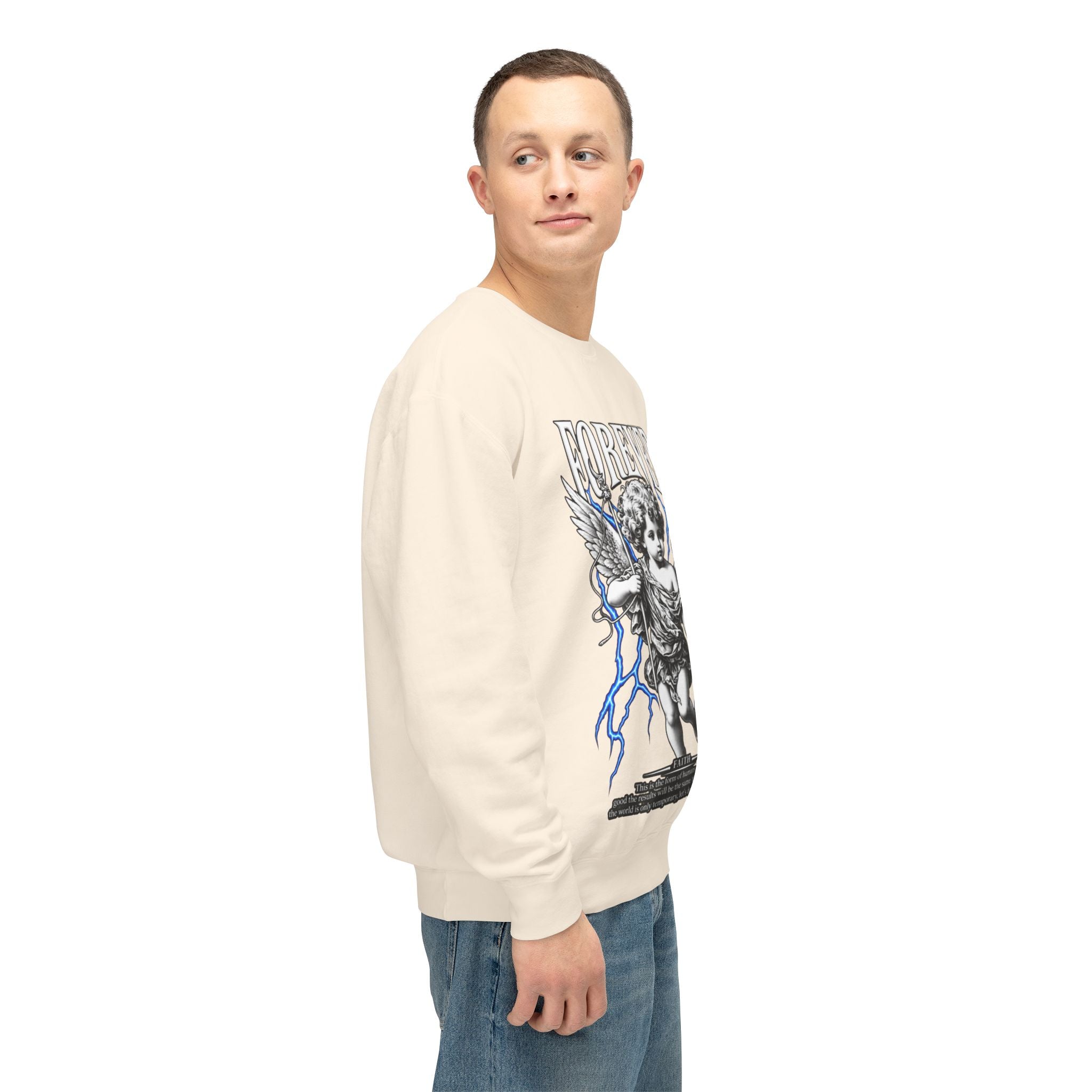 Sculpted Heritage Sweatshirt — Vintage Cherub Graphic - Sculpted Heritage