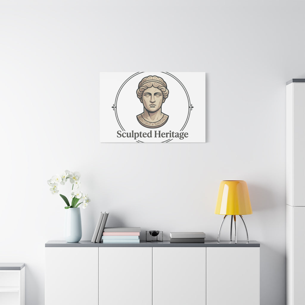 Sculpted Heritage Matte Canvas Print — Classical Bust Wall Art - Sculpted Heritage