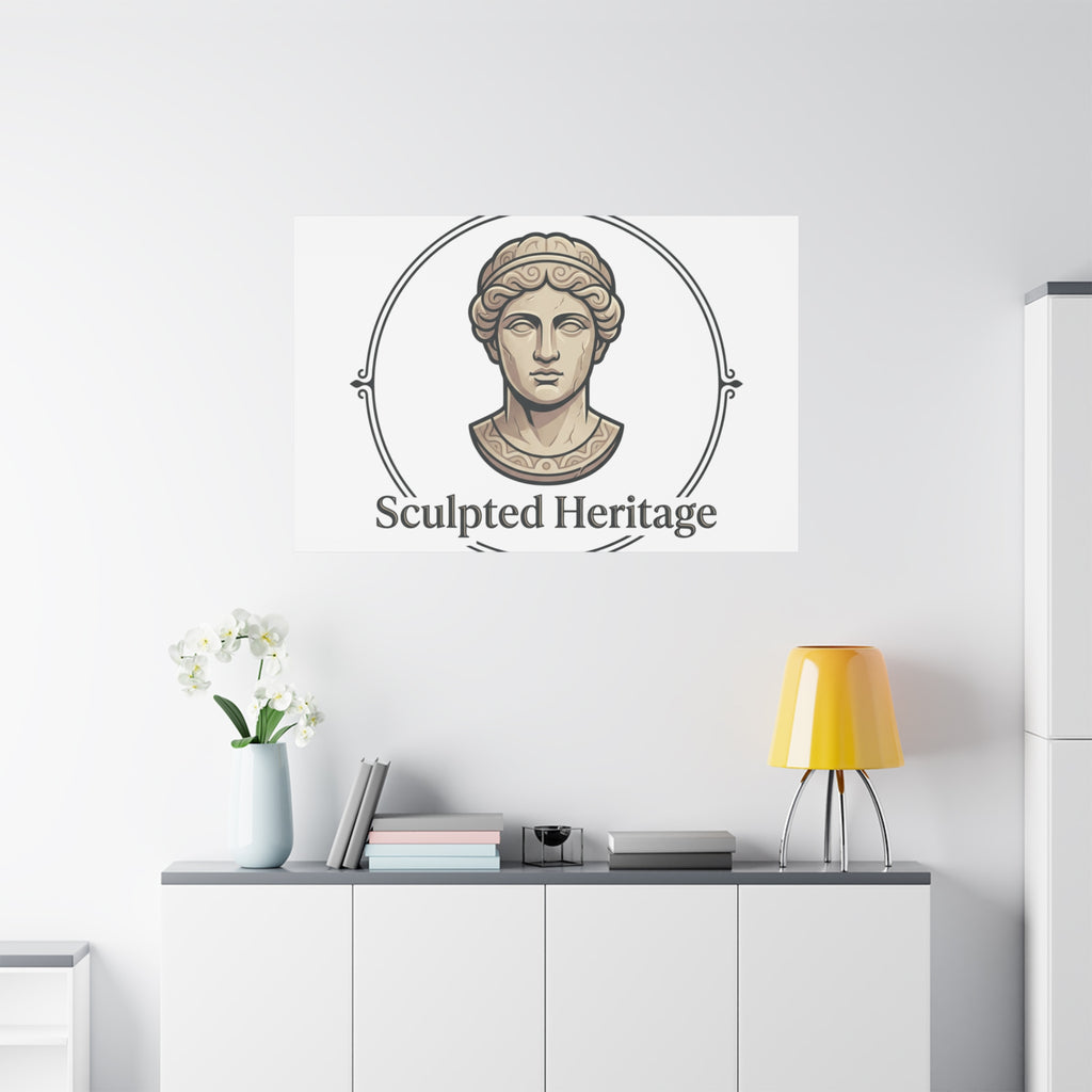 Sculpted Heritage Matte Canvas Print — Classical Bust Wall Art - Sculpted Heritage
