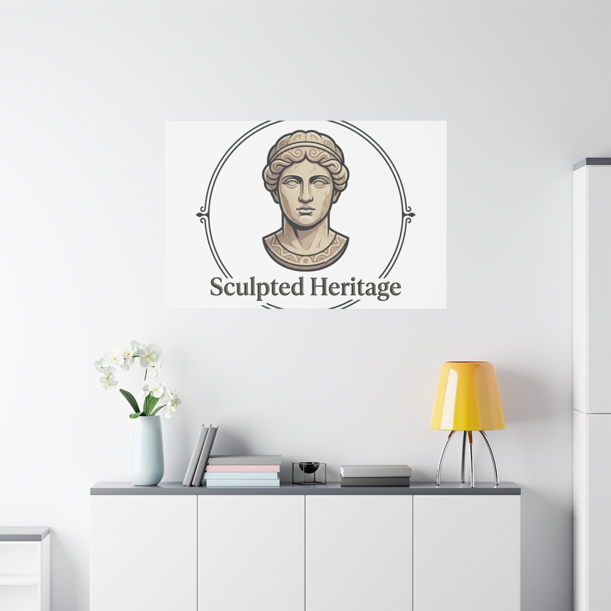 Sculpted Heritage Matte Canvas Print — Classical Bust Wall Art - Sculpted Heritage