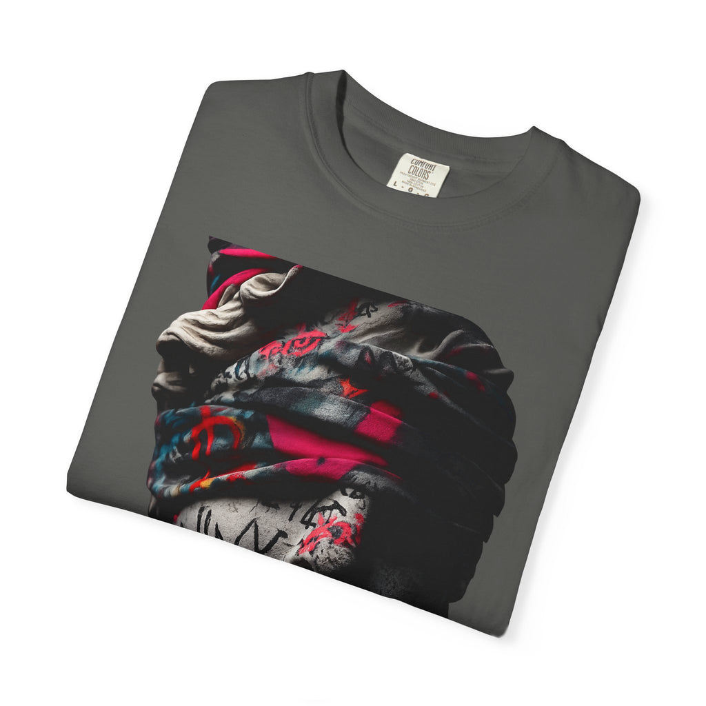 Sculpted Heritage T-Shirt — Street Art Blindfolded Bust Design - Sculpted Heritage