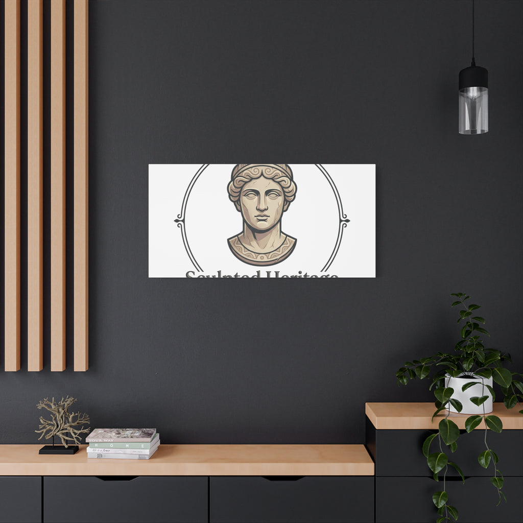 Sculpted Heritage Matte Canvas Print — Classical Bust Wall Art - Sculpted Heritage