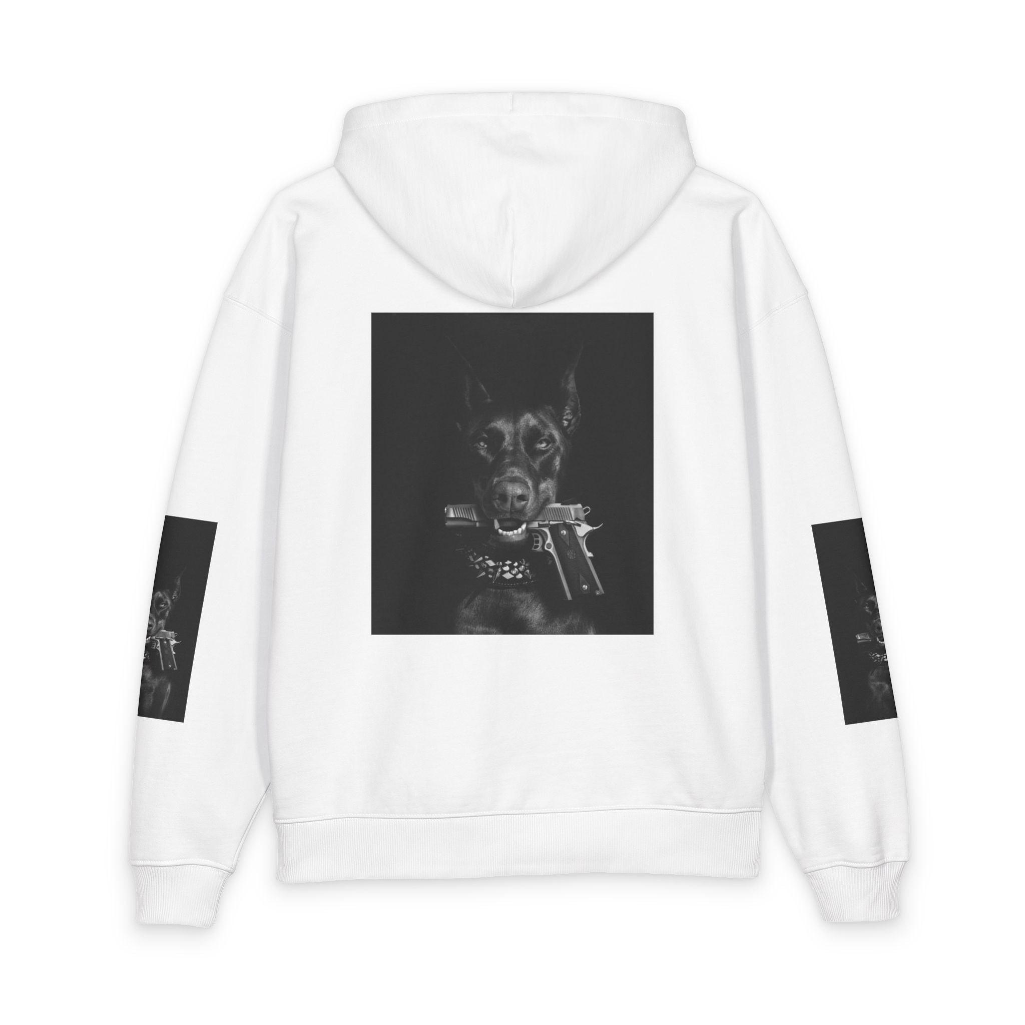 Moody Black Dog Photo Print Hoodie - Sculpted Heritage