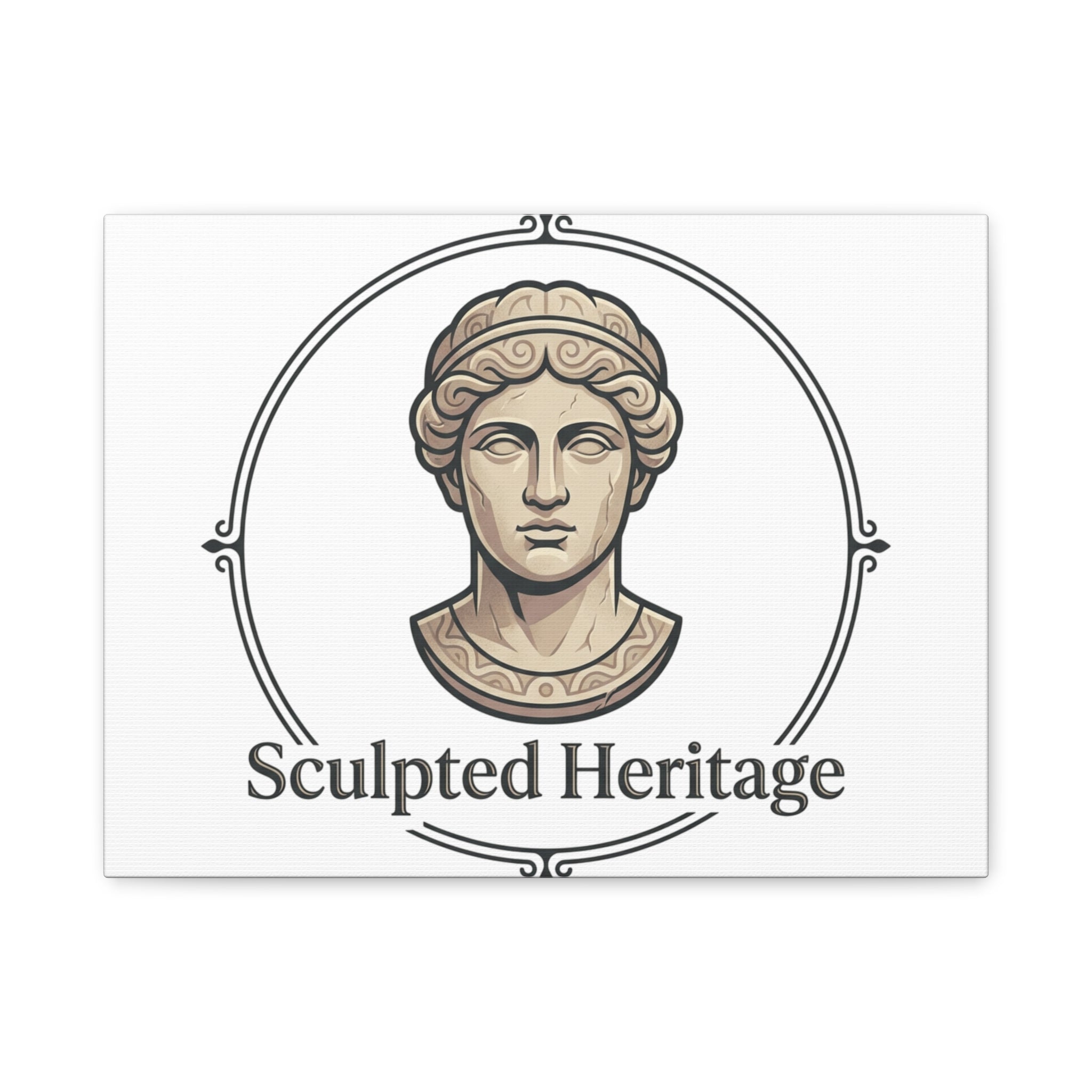 Sculpted Heritage Matte Canvas Print — Classical Bust Wall Art - Sculpted Heritage