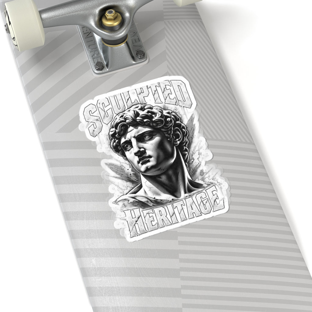 Sculpted Heritage Kiss-Cut Sticker — Classical David Bust Design