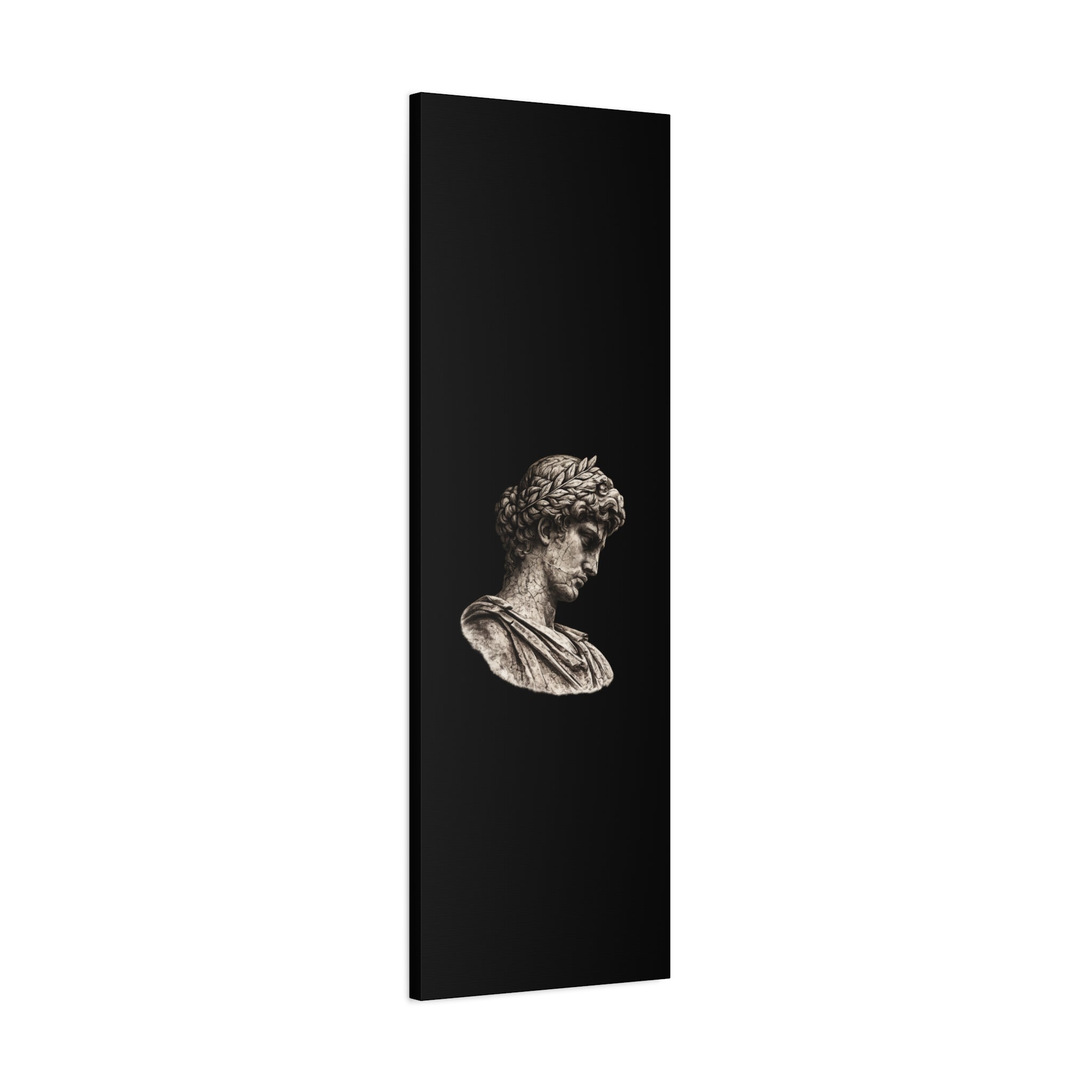 Classical Roman Bust Matte Canvas Wall Art — Stretched Gallery Canvas - Sculpted Heritage