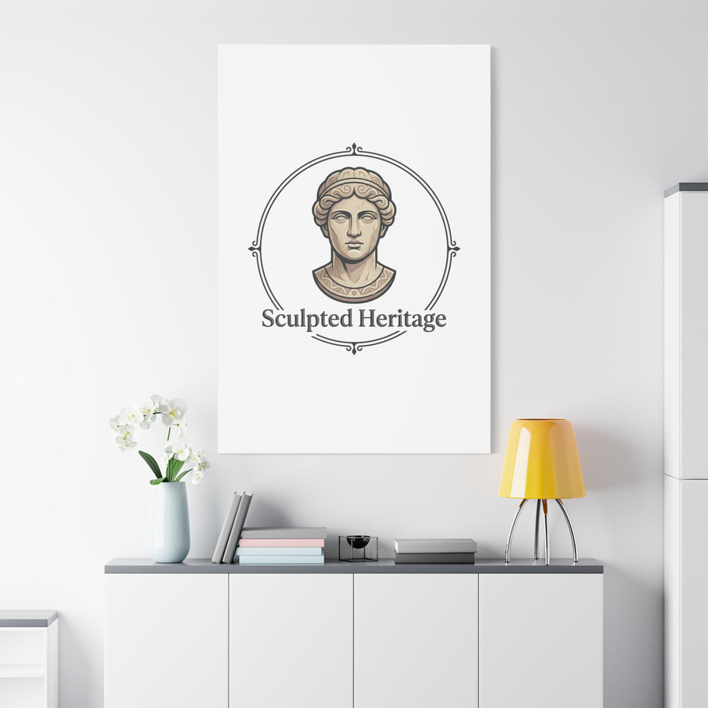 Sculpted Heritage Matte Canvas Print — Classical Bust Wall Art - Sculpted Heritage