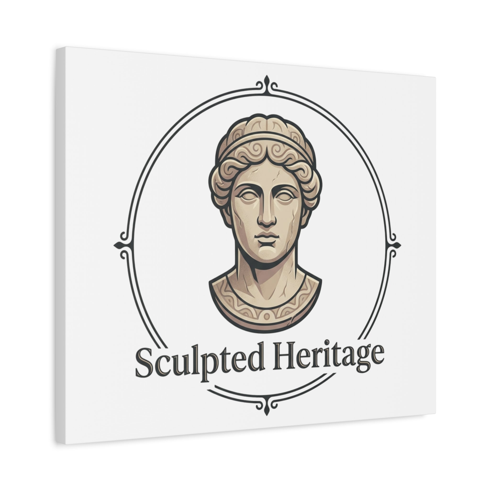 Sculpted Heritage Matte Canvas Print — Classical Bust Wall Art - Sculpted Heritage