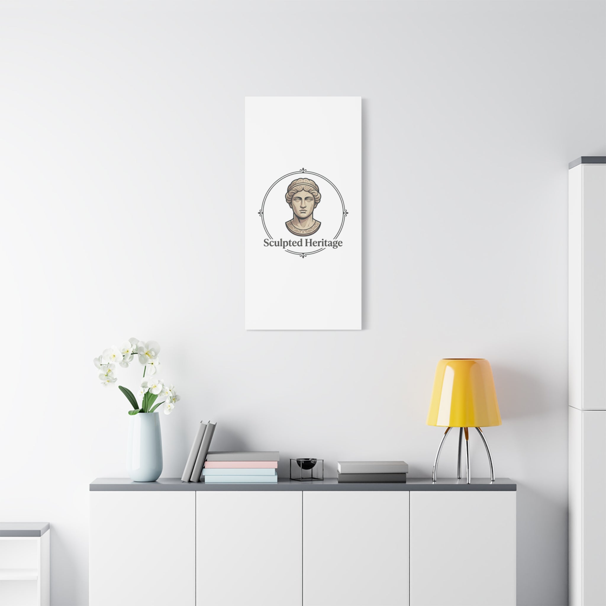 Sculpted Heritage Matte Canvas Print — Classical Bust Wall Art - Sculpted Heritage