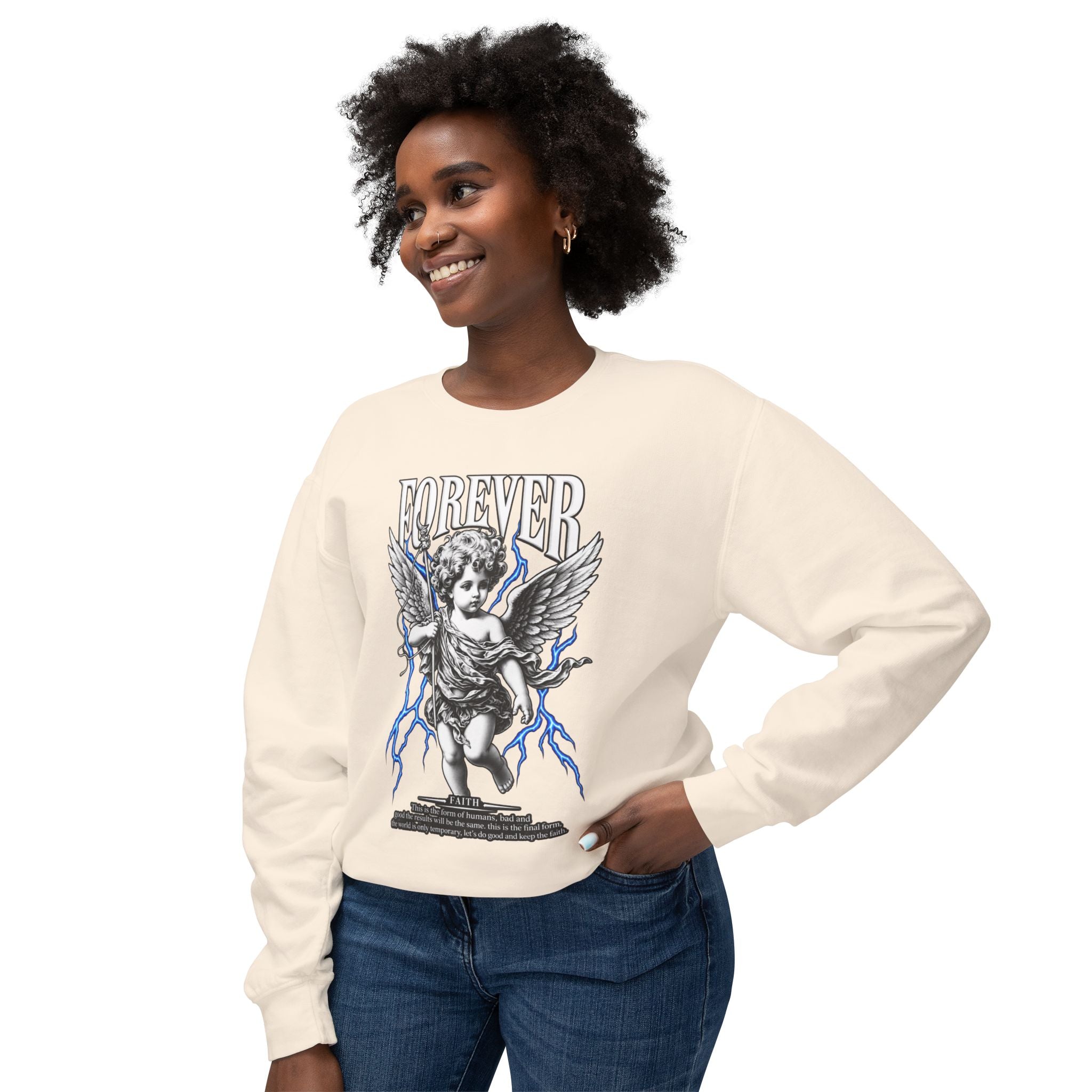 Sculpted Heritage Sweatshirt — Vintage Cherub Graphic - Sculpted Heritage