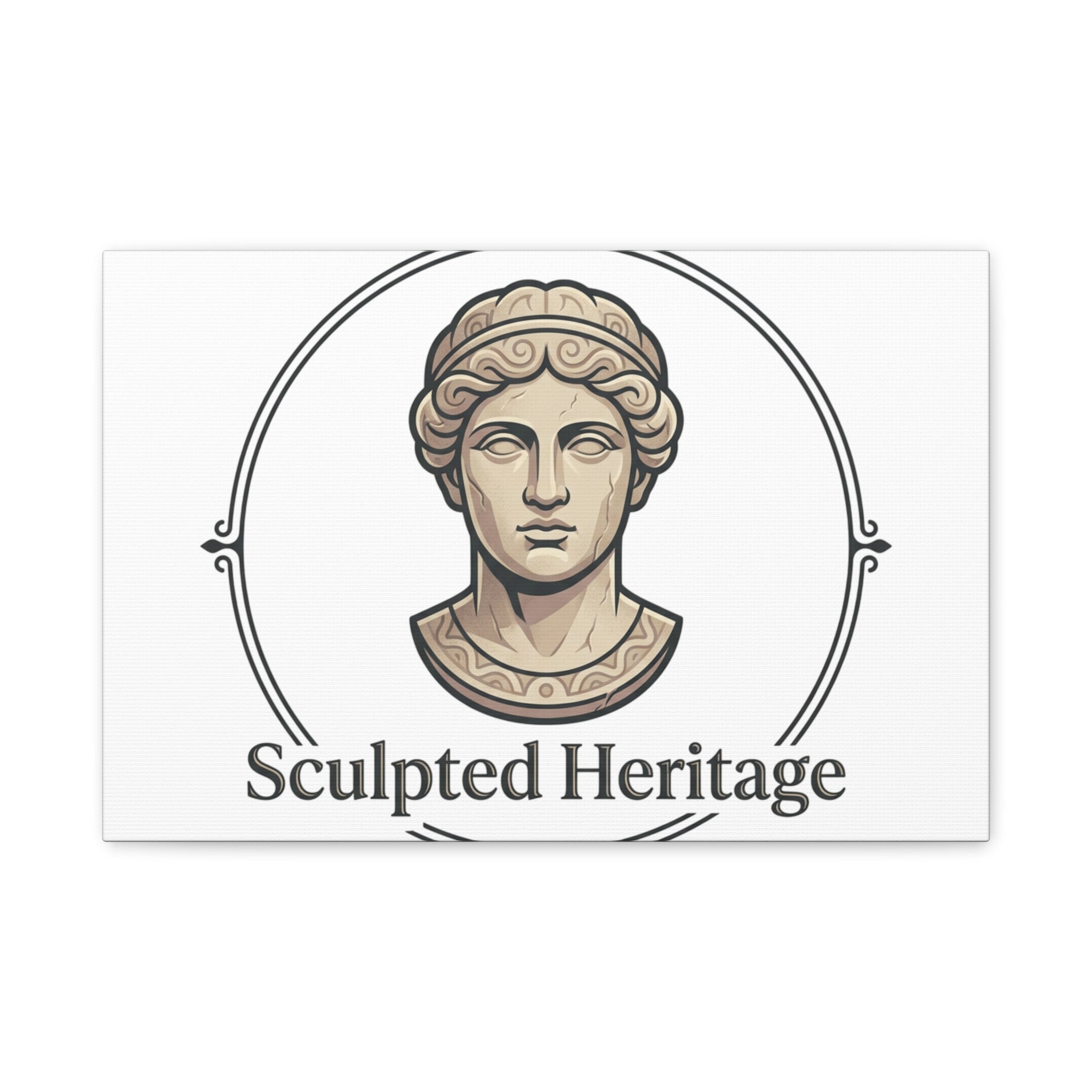 Sculpted Heritage Matte Canvas Print — Classical Bust Wall Art - Sculpted Heritage