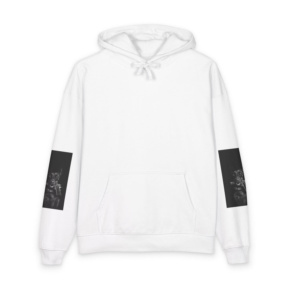 Moody Black Dog Photo Print Hoodie - Sculpted Heritage