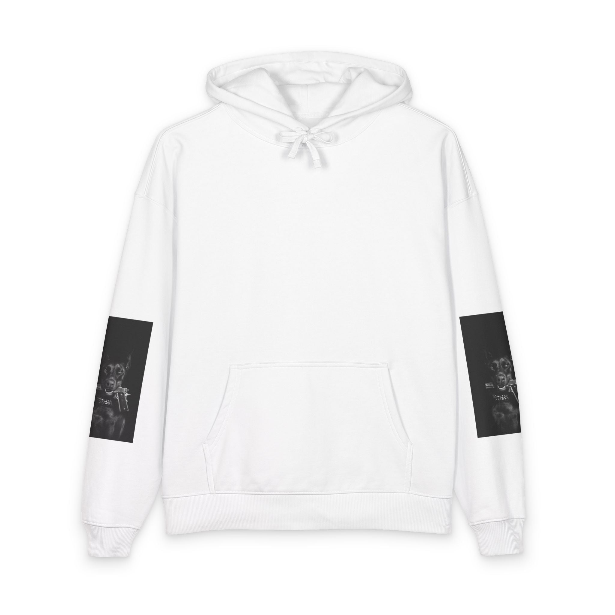 Moody Black Dog Photo Print Hoodie - Sculpted Heritage