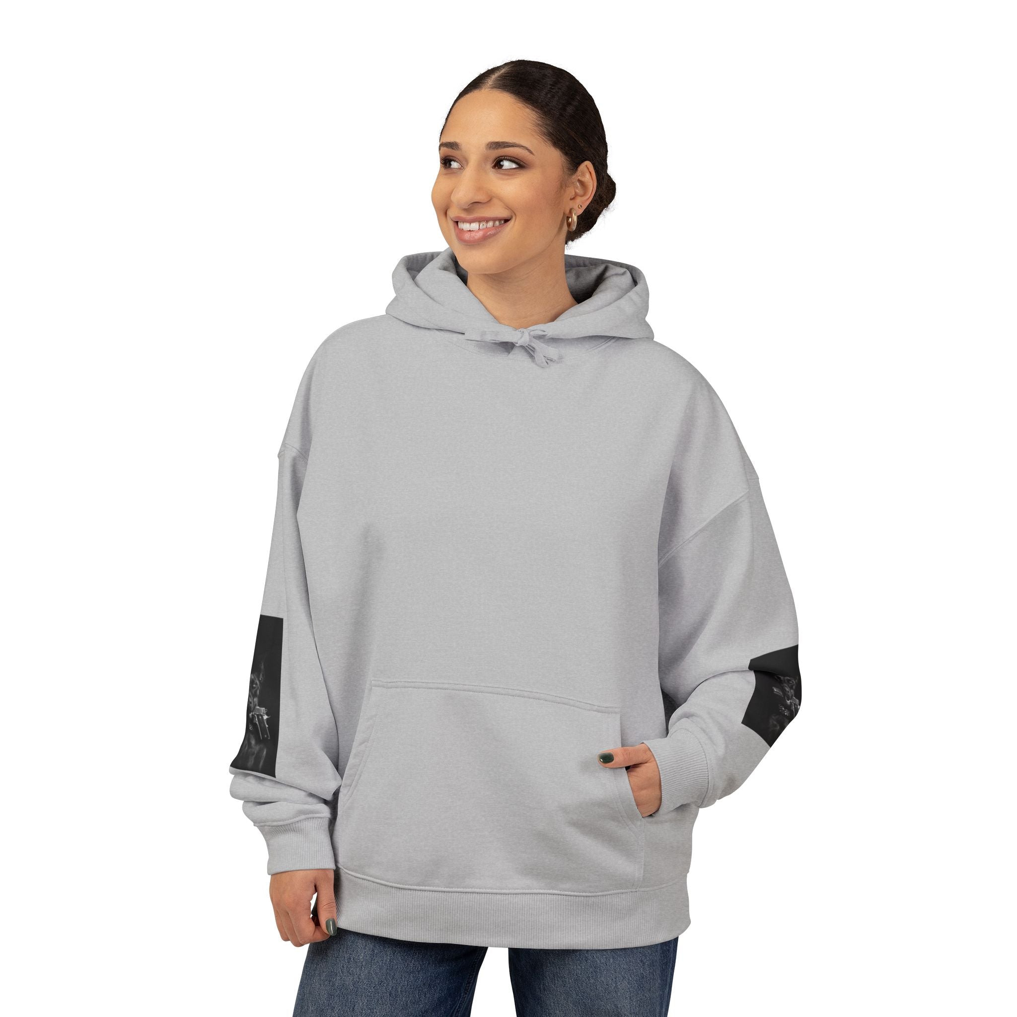 Moody Black Dog Photo Print Hoodie - Sculpted Heritage