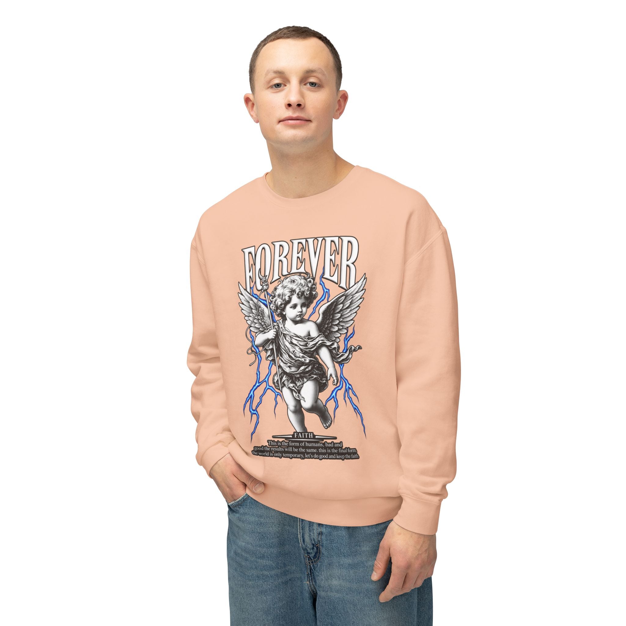 Sculpted Heritage Sweatshirt — Vintage Cherub Graphic - Sculpted Heritage