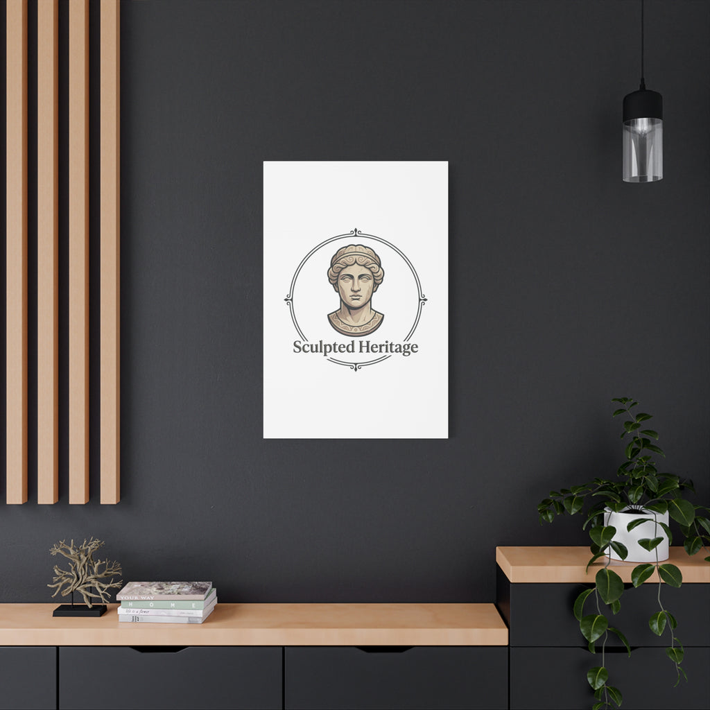 Sculpted Heritage Matte Canvas Print — Classical Bust Wall Art - Sculpted Heritage