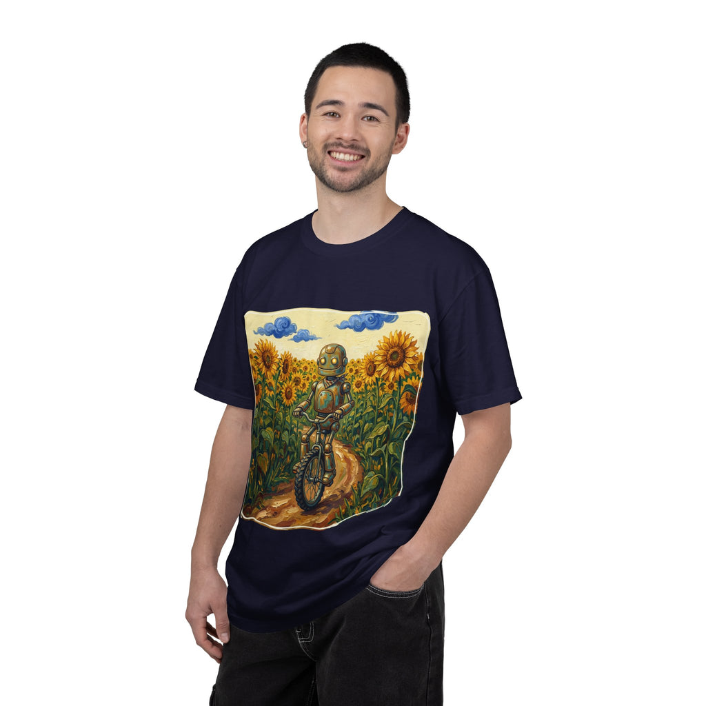 Sunflower Path Robot Biker T-Shirt - Sculpted Heritage