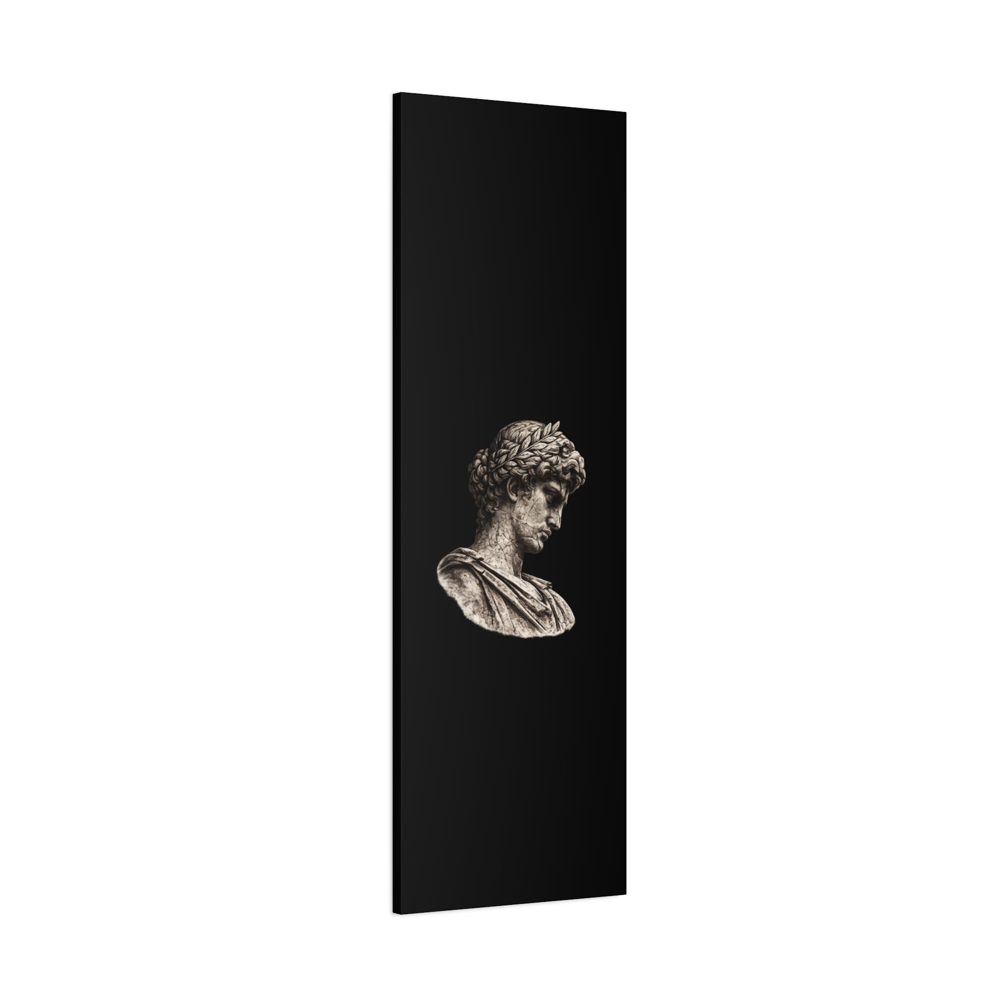Classical Roman Bust Matte Canvas Wall Art — Stretched Gallery Canvas - Sculpted Heritage