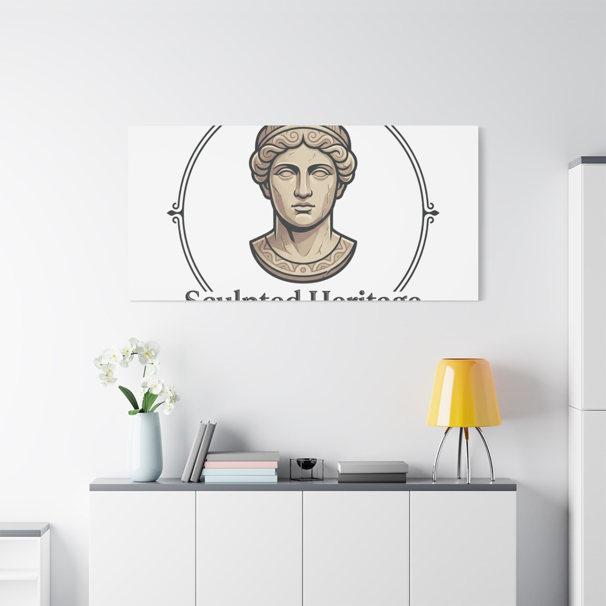 Sculpted Heritage Matte Canvas Print — Classical Bust Wall Art - Sculpted Heritage