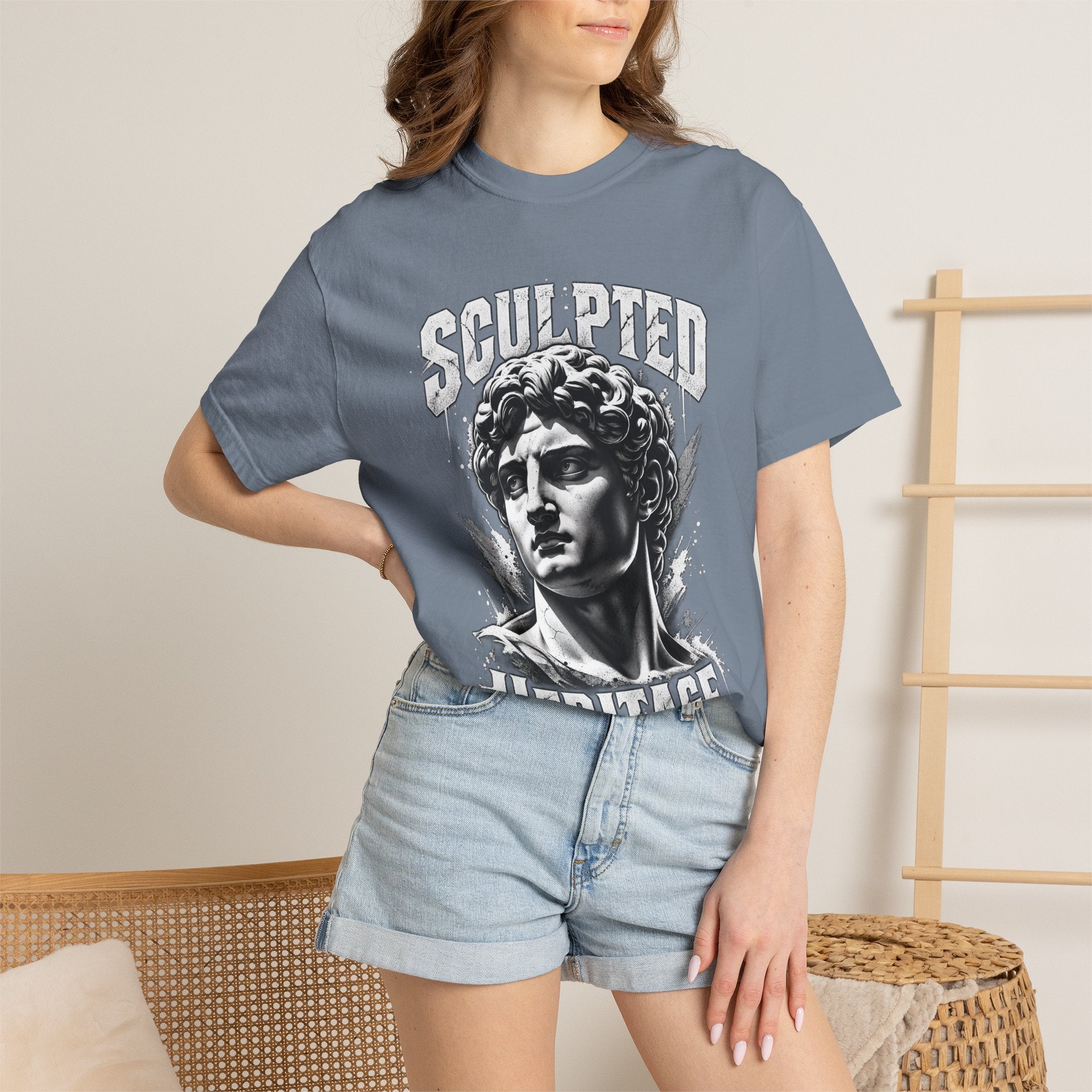 Sculpted Heritage T-Shirt — Vintage Statue Graphic Tee