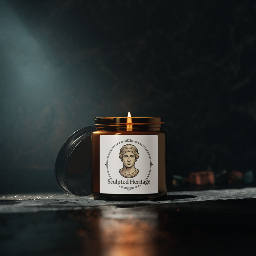 Scented Soy Candle (Multi-Size, Amber Jar) - Sculpted Heritage