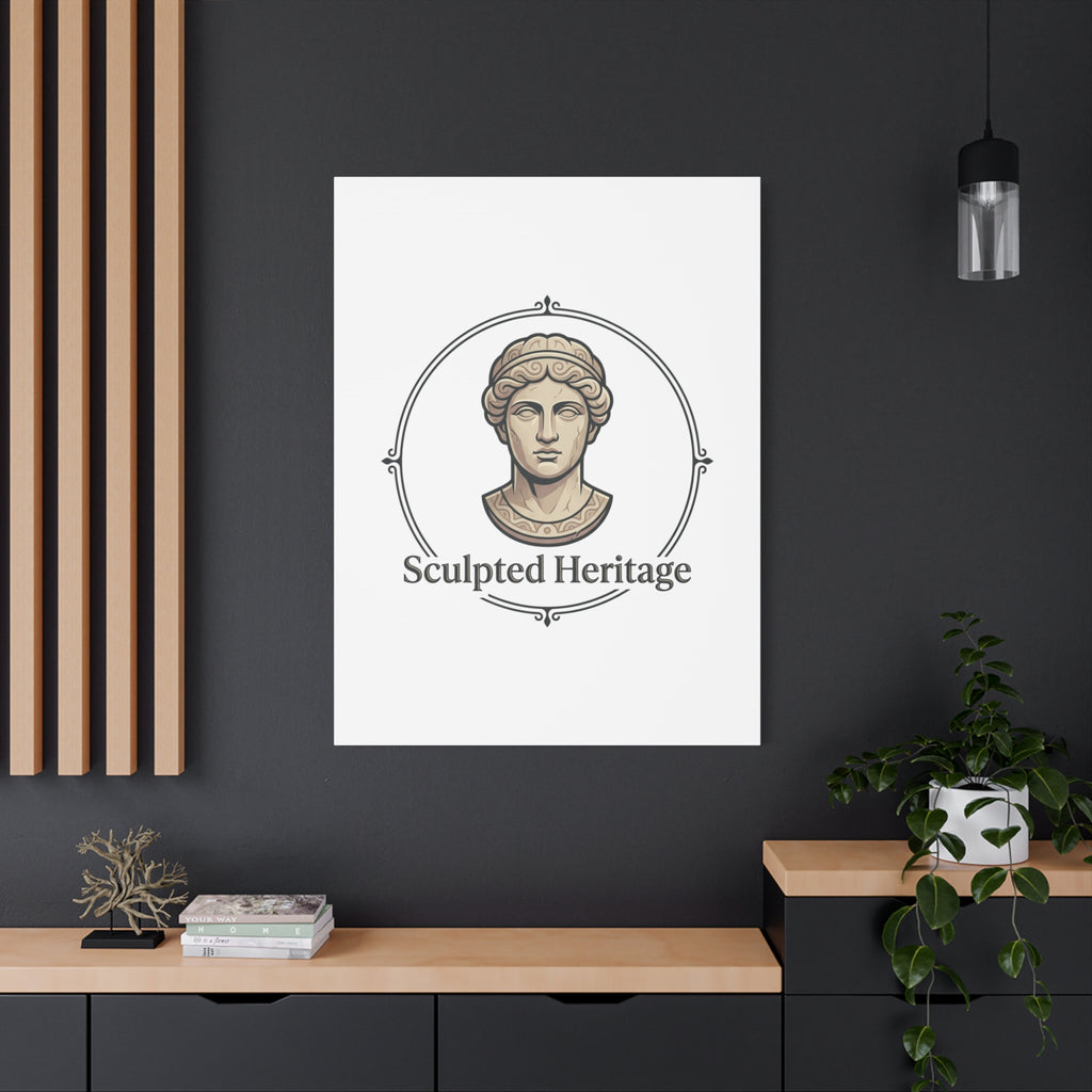 Sculpted Heritage Matte Canvas Print — Classical Bust Wall Art - Sculpted Heritage