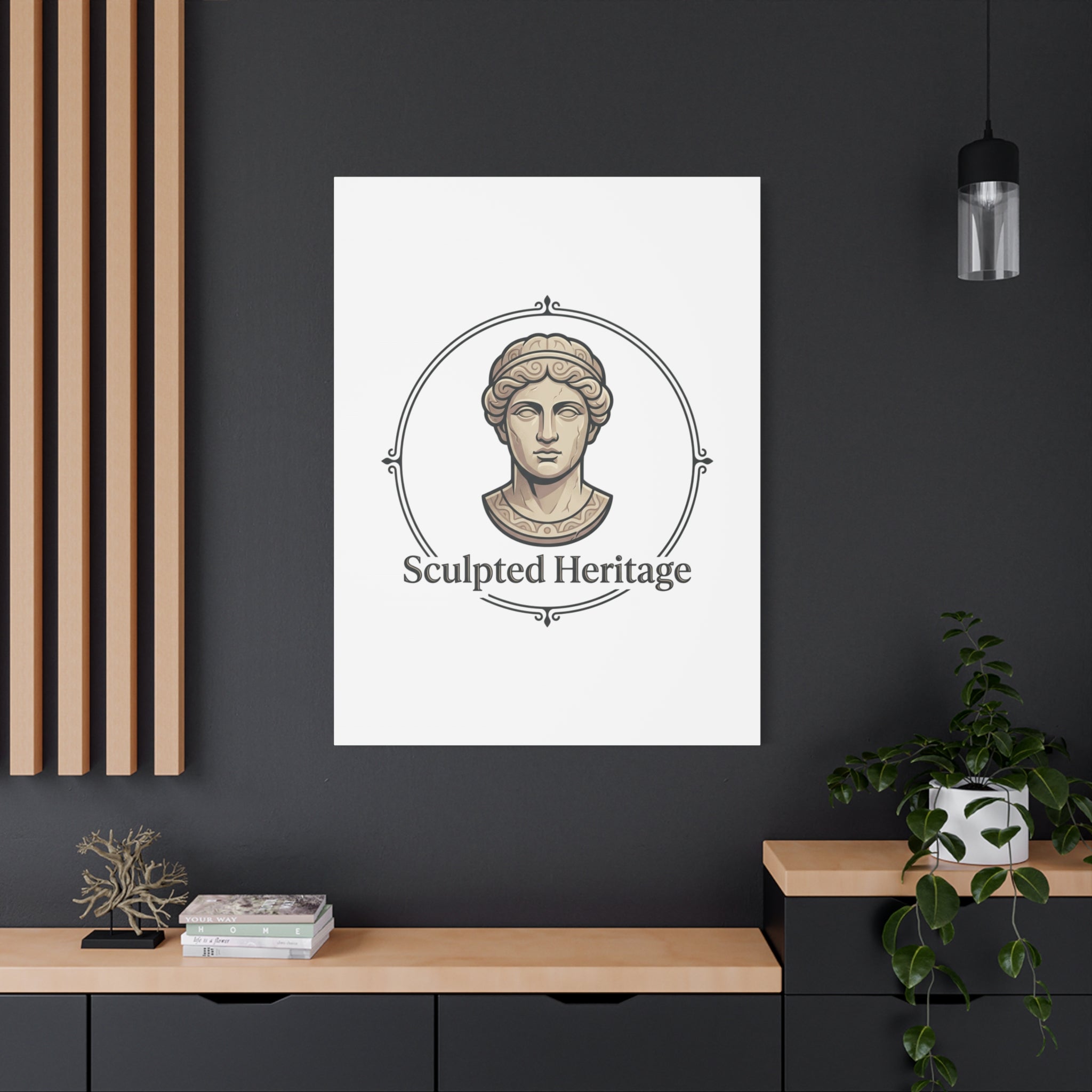 Sculpted Heritage Matte Canvas Print — Classical Bust Wall Art - Sculpted Heritage