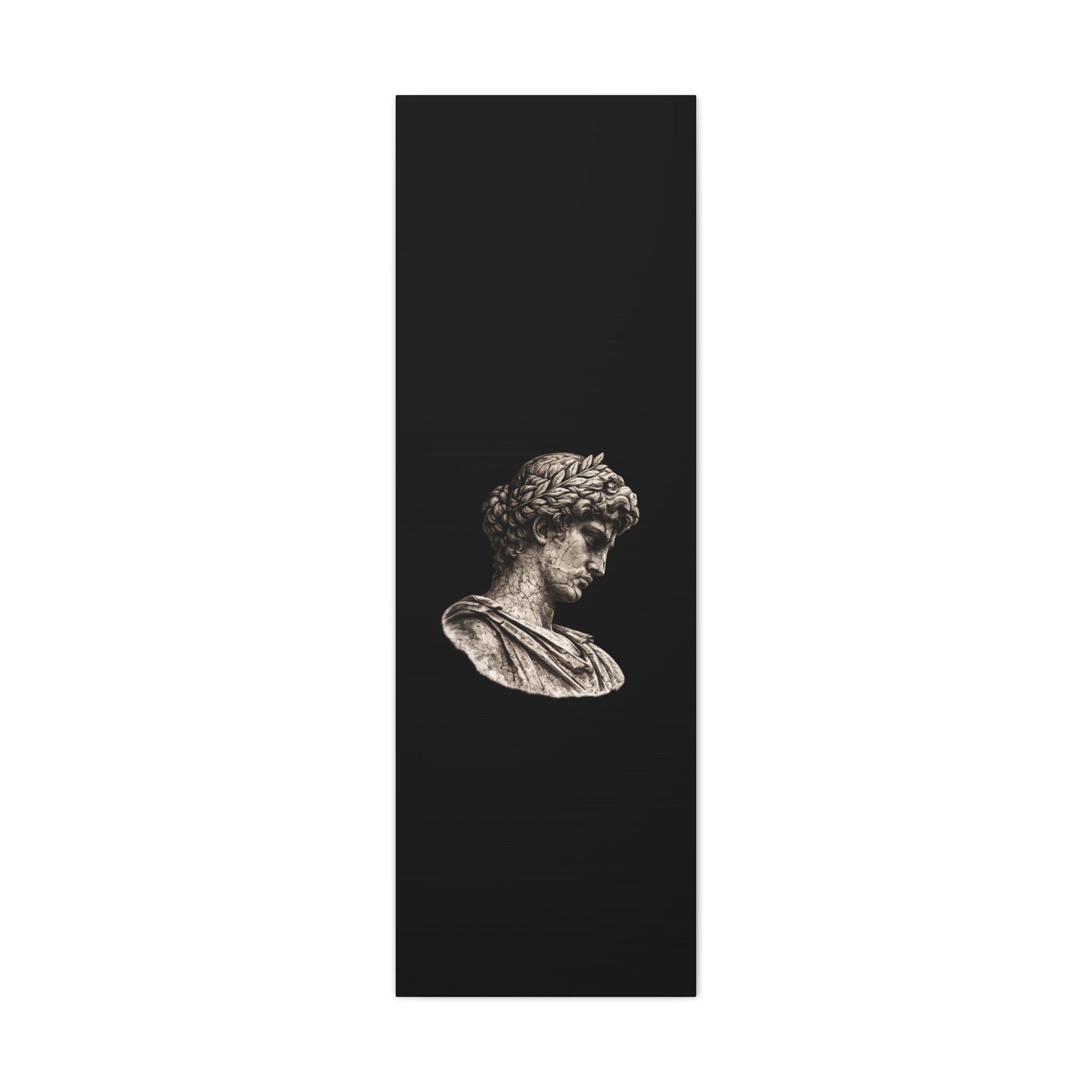 Classical Roman Bust Matte Canvas Wall Art — Stretched Gallery Canvas - Sculpted Heritage