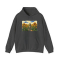 Heritage Hoodie — Vintage Robot in Sunflowers Graphic Sweatshirt - Sculpted Heritage