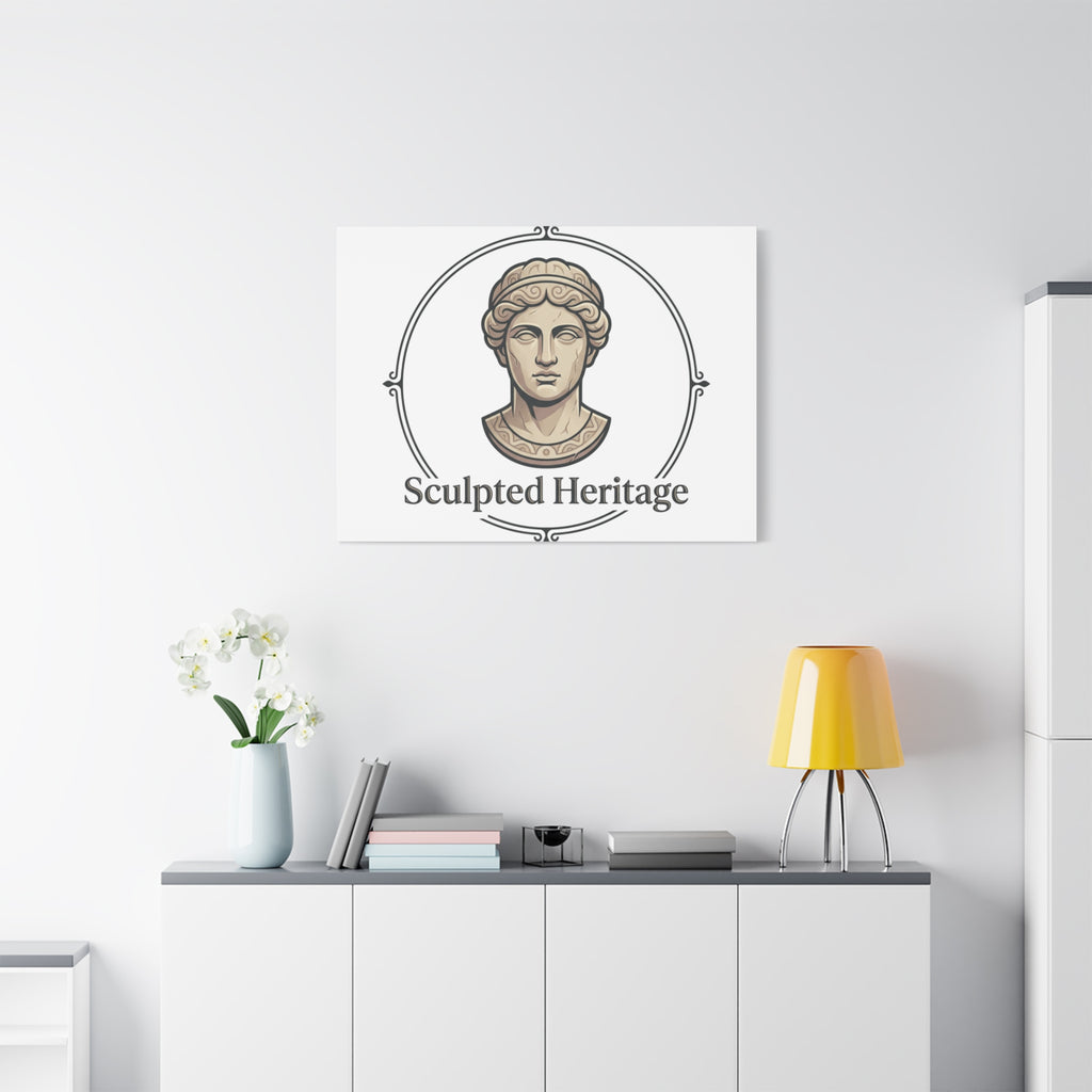 Sculpted Heritage Matte Canvas Print — Classical Bust Wall Art - Sculpted Heritage