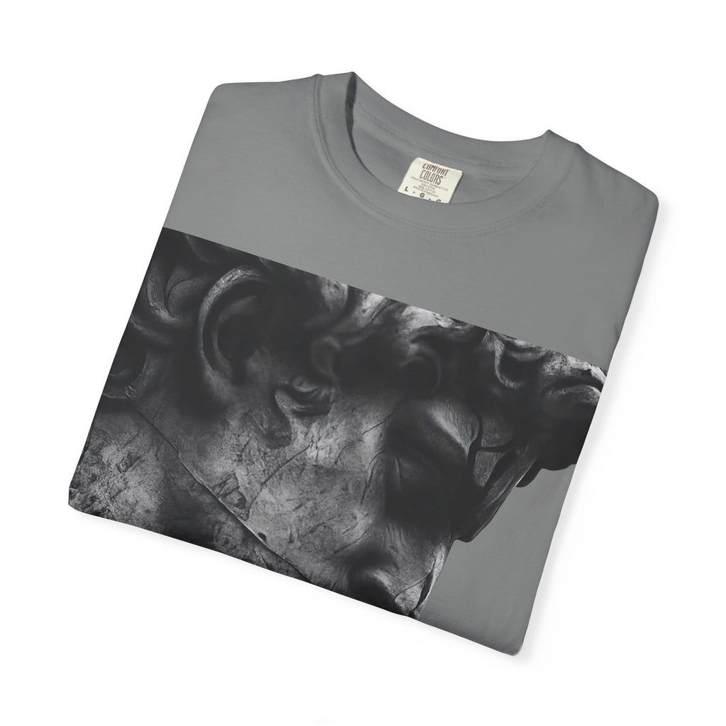 Classical Sculpture Profile T-Shirt — Vintage Monochrome Art Tee - Sculpted Heritage