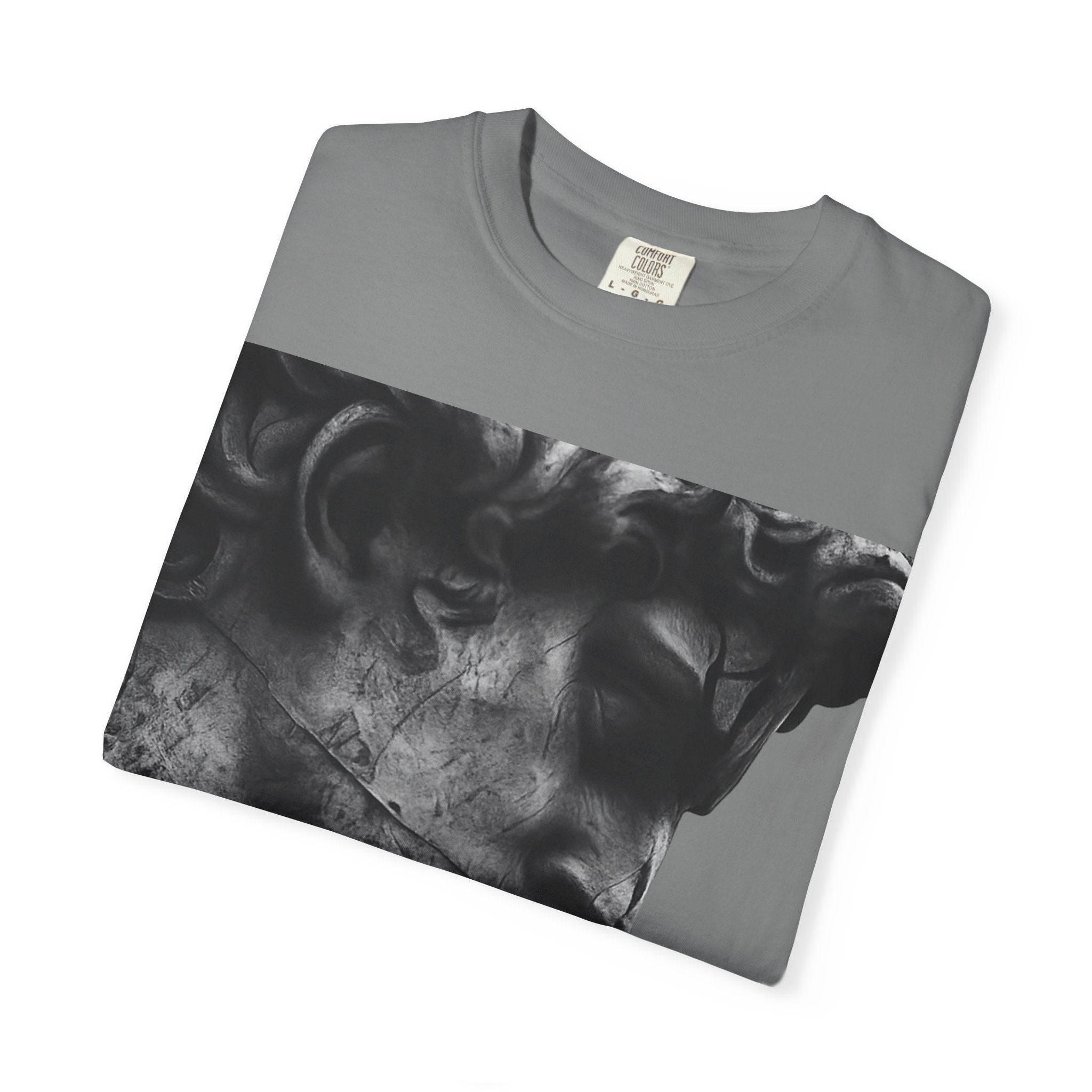 Classical Sculpture Profile T-Shirt — Vintage Monochrome Art Tee - Sculpted Heritage