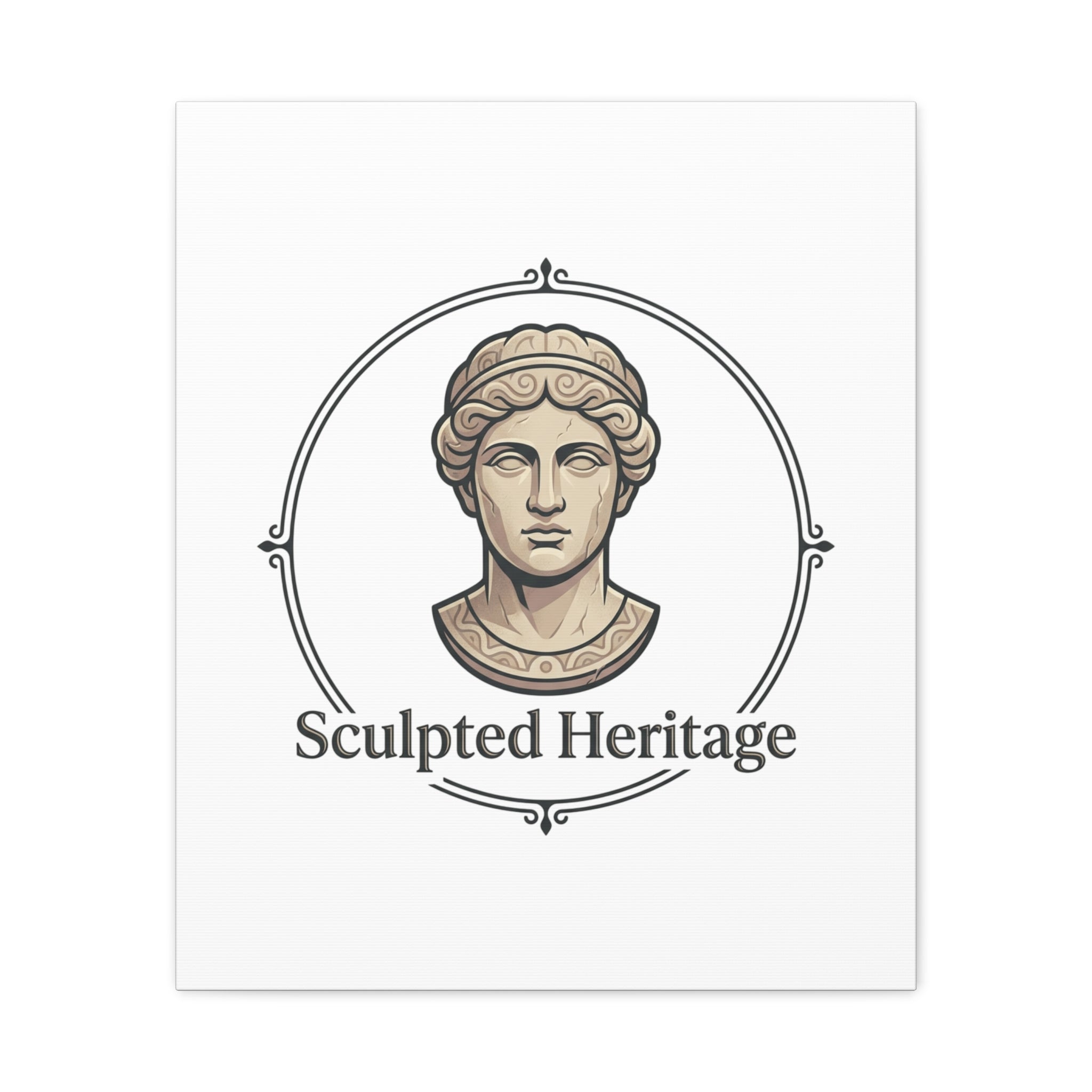 Sculpted Heritage Matte Canvas Print — Classical Bust Wall Art - Sculpted Heritage