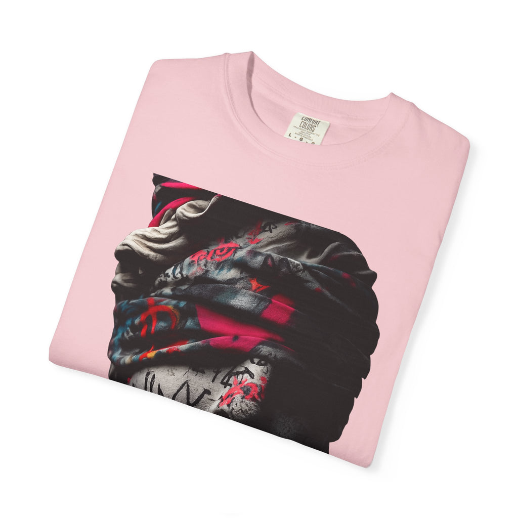 Sculpted Heritage T-Shirt — Street Art Blindfolded Bust Design - Sculpted Heritage