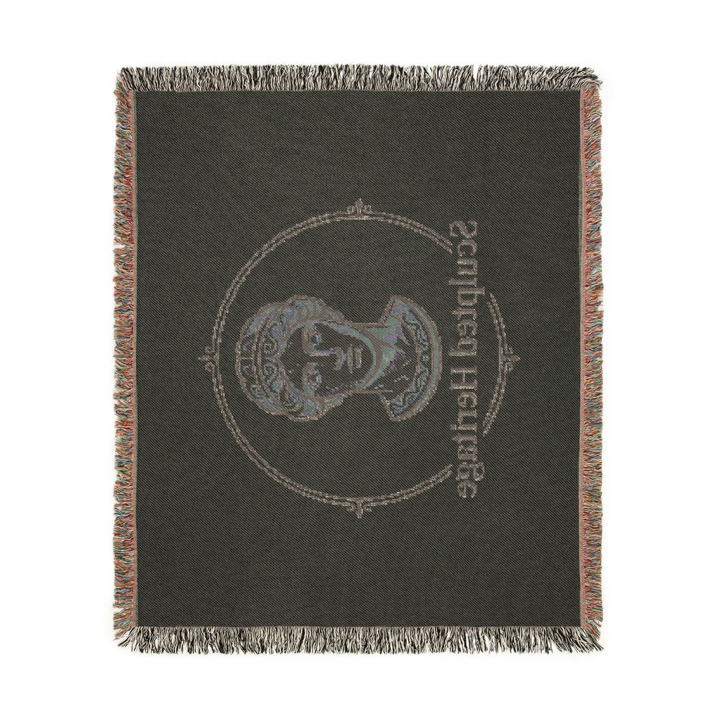 Sculpted Heritage Woven Blanket — Classical Bust Throw Blanket - Sculpted Heritage