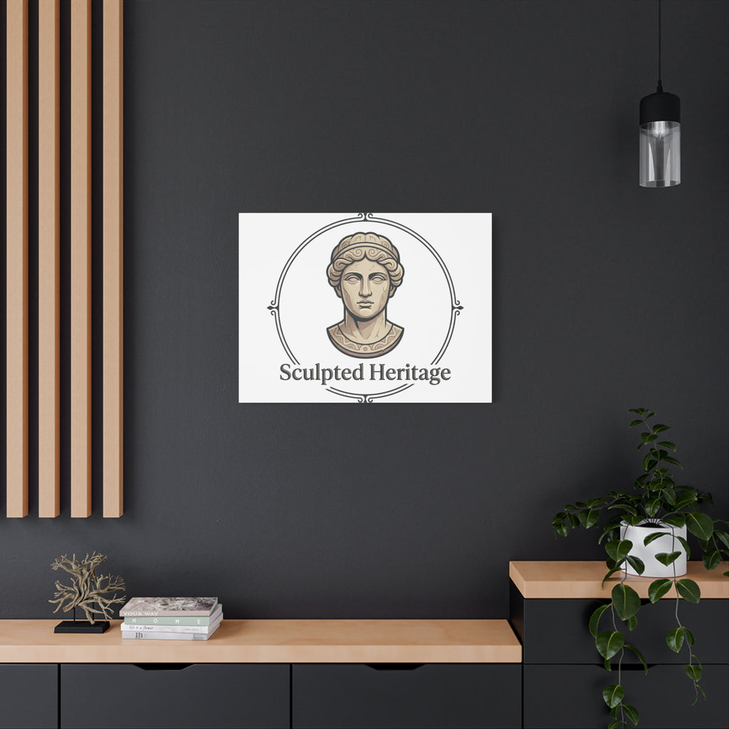 Sculpted Heritage Matte Canvas Print — Classical Bust Wall Art - Sculpted Heritage