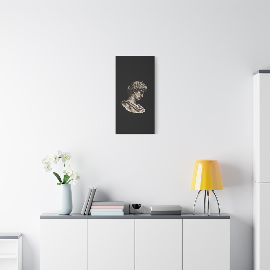 Classical Roman Bust Matte Canvas Wall Art — Stretched Gallery Canvas - Sculpted Heritage