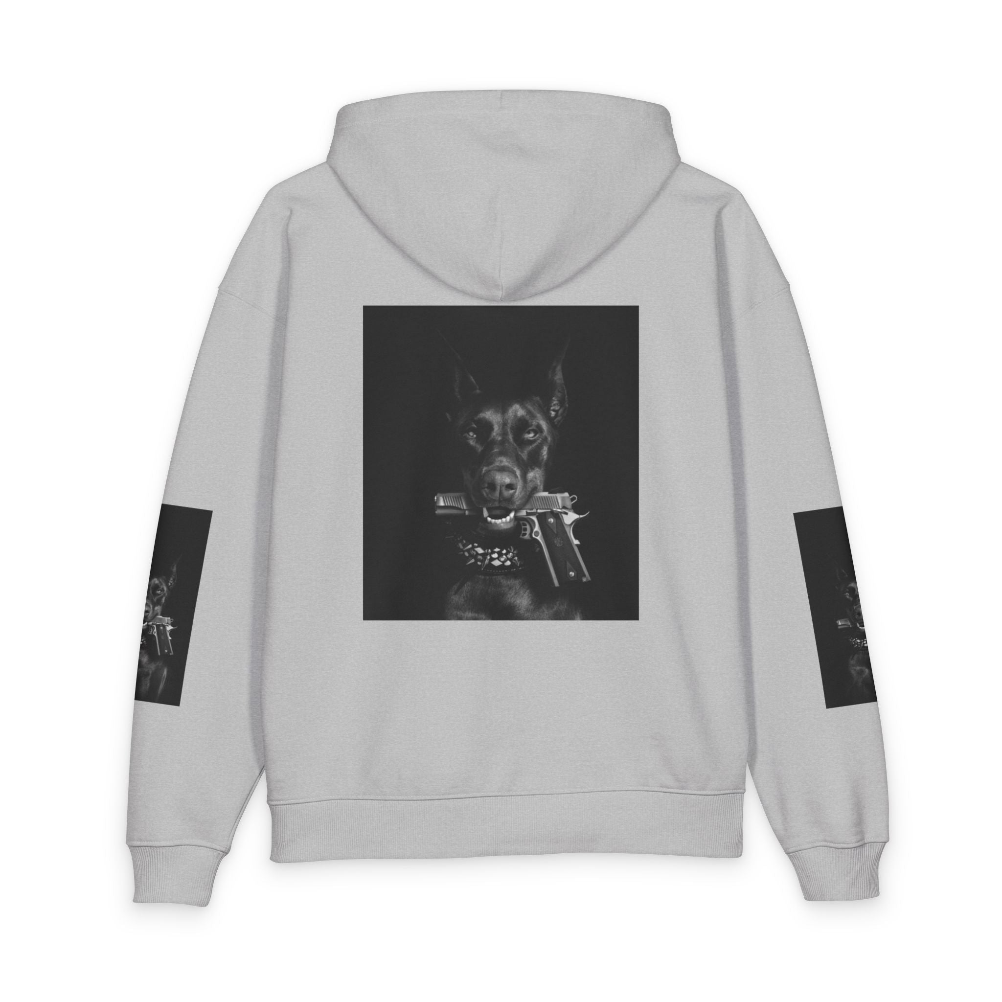 Moody Black Dog Photo Print Hoodie - Sculpted Heritage