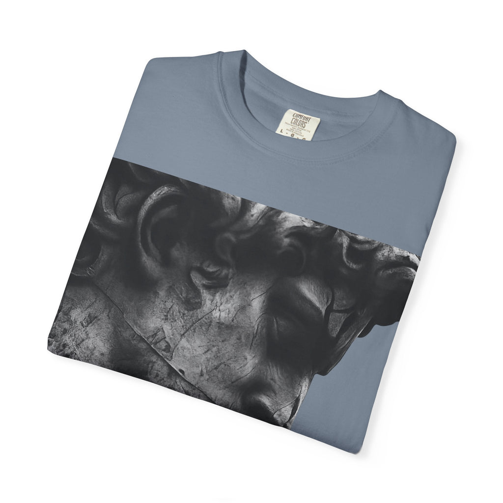 Classical Sculpture Profile T-Shirt — Vintage Monochrome Art Tee - Sculpted Heritage