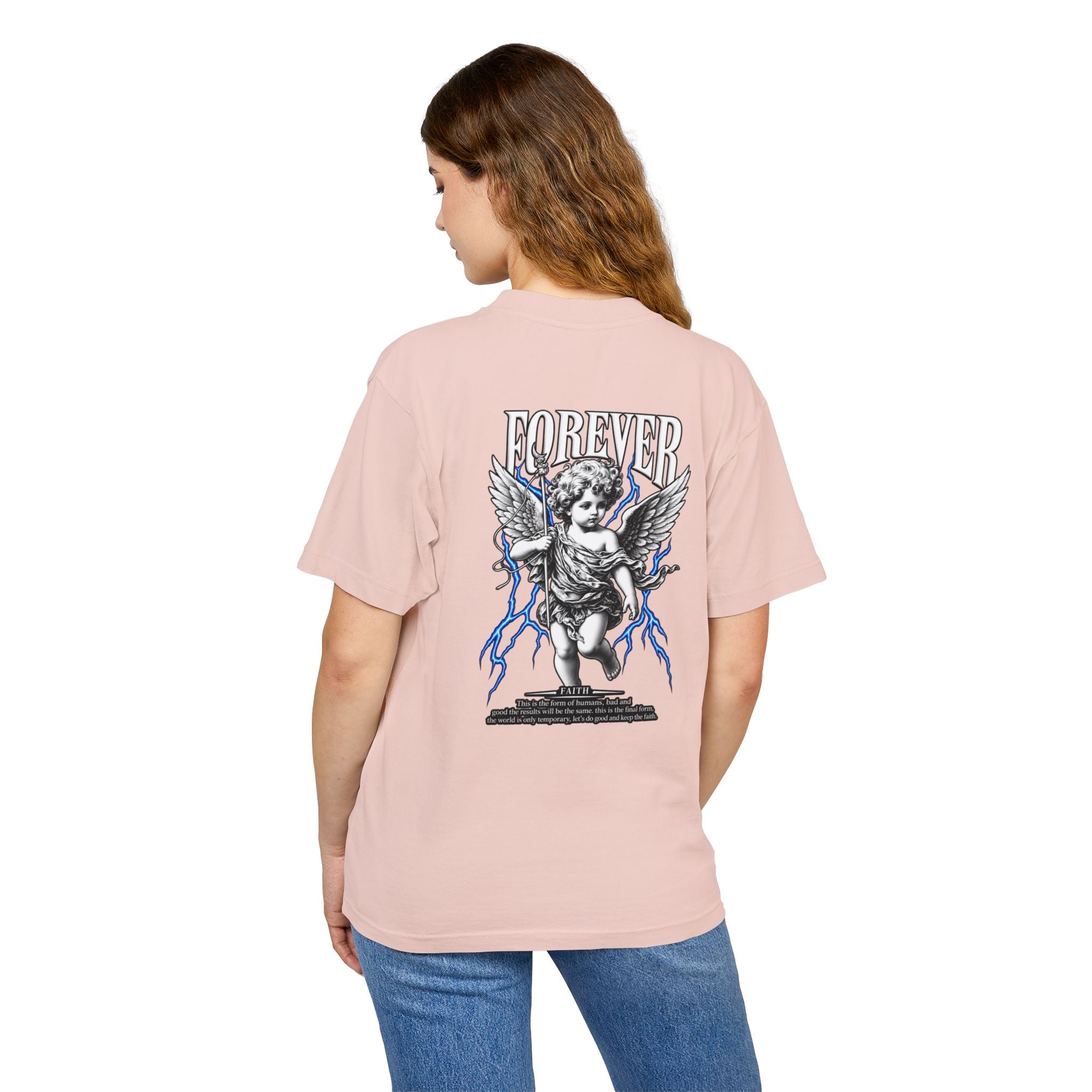 Sculpted Heritage — "FOREVER" Retro Cherub Streetwear T‑Shirt - Sculpted Heritage