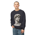 David Bust Crewneck Sweatshirt — Classical Sculpture Graphic Pullover - Sculpted Heritage