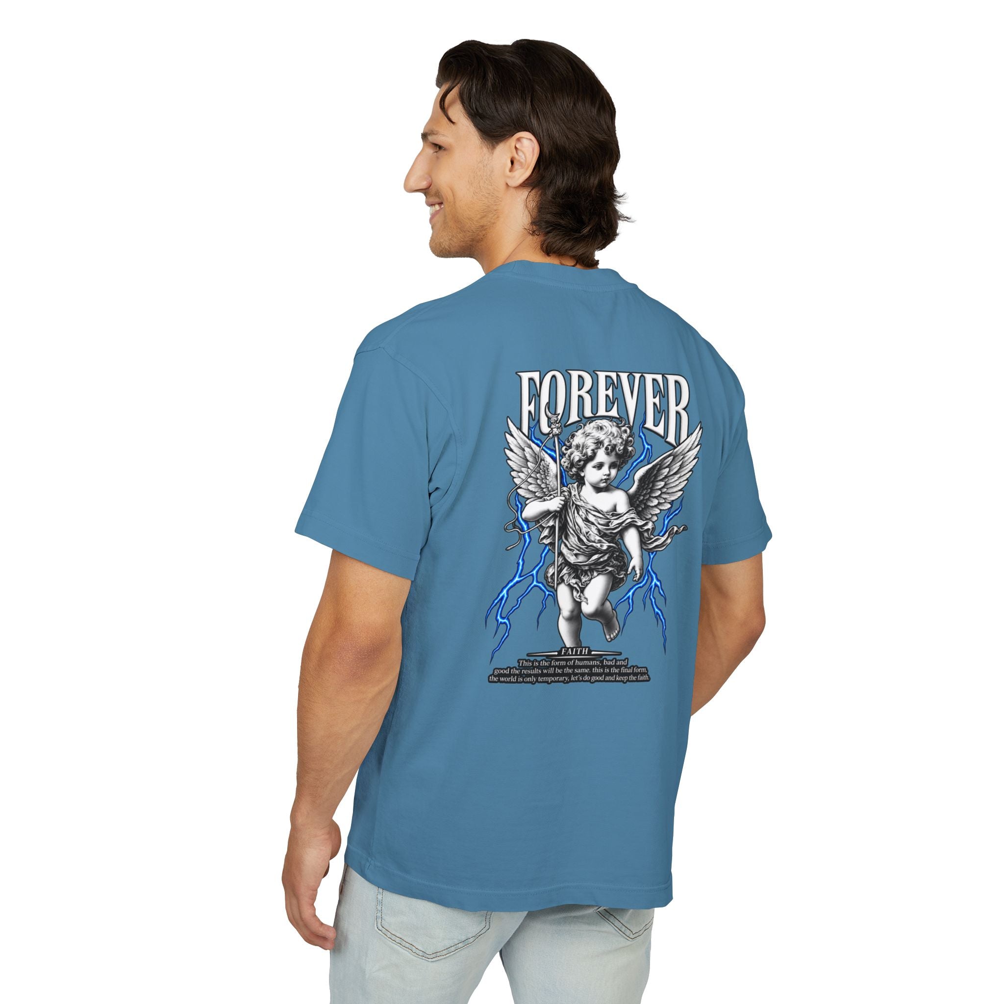 Sculpted Heritage — "FOREVER" Retro Cherub Streetwear T‑Shirt - Sculpted Heritage
