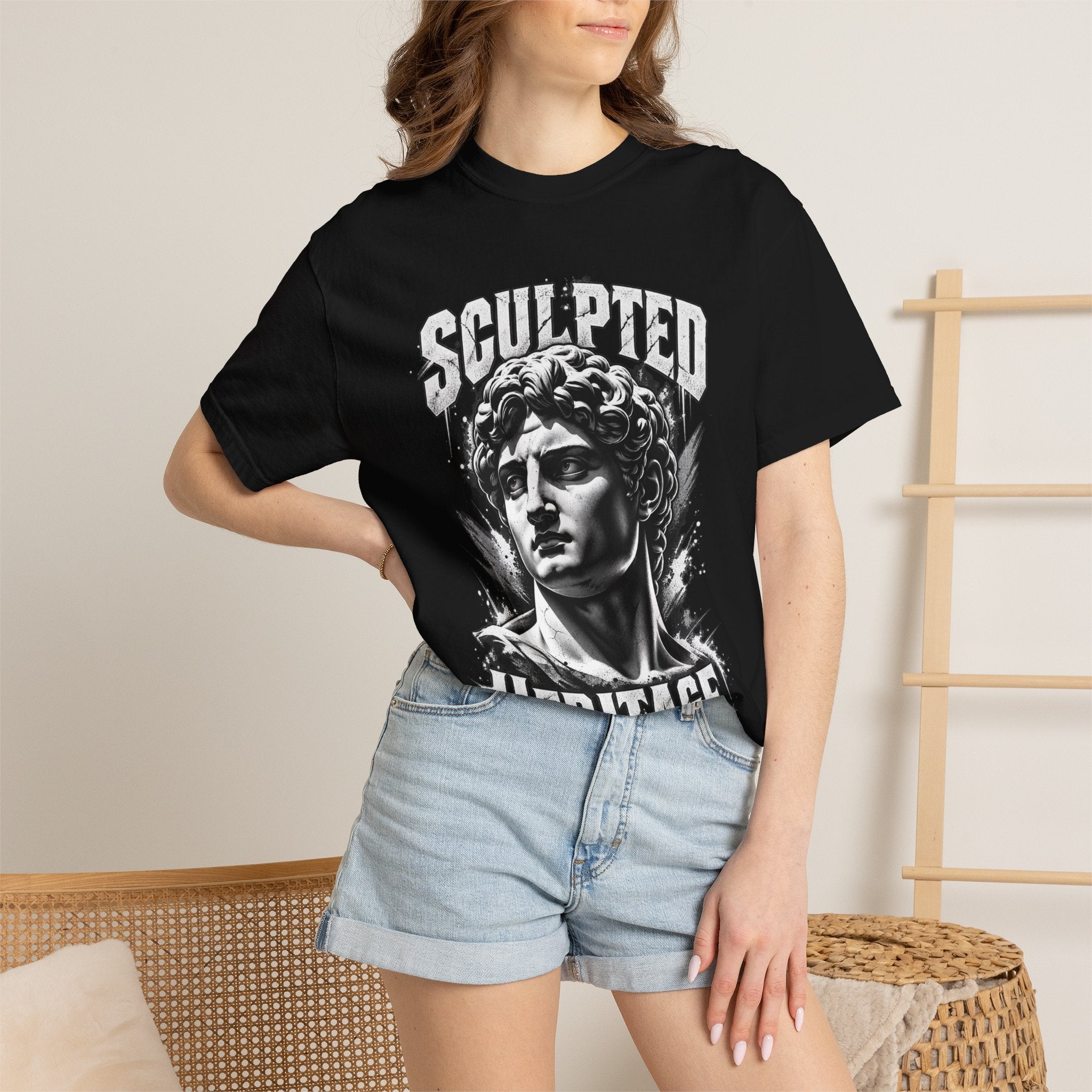 Sculpted Heritage T-Shirt — Vintage Statue Graphic Tee