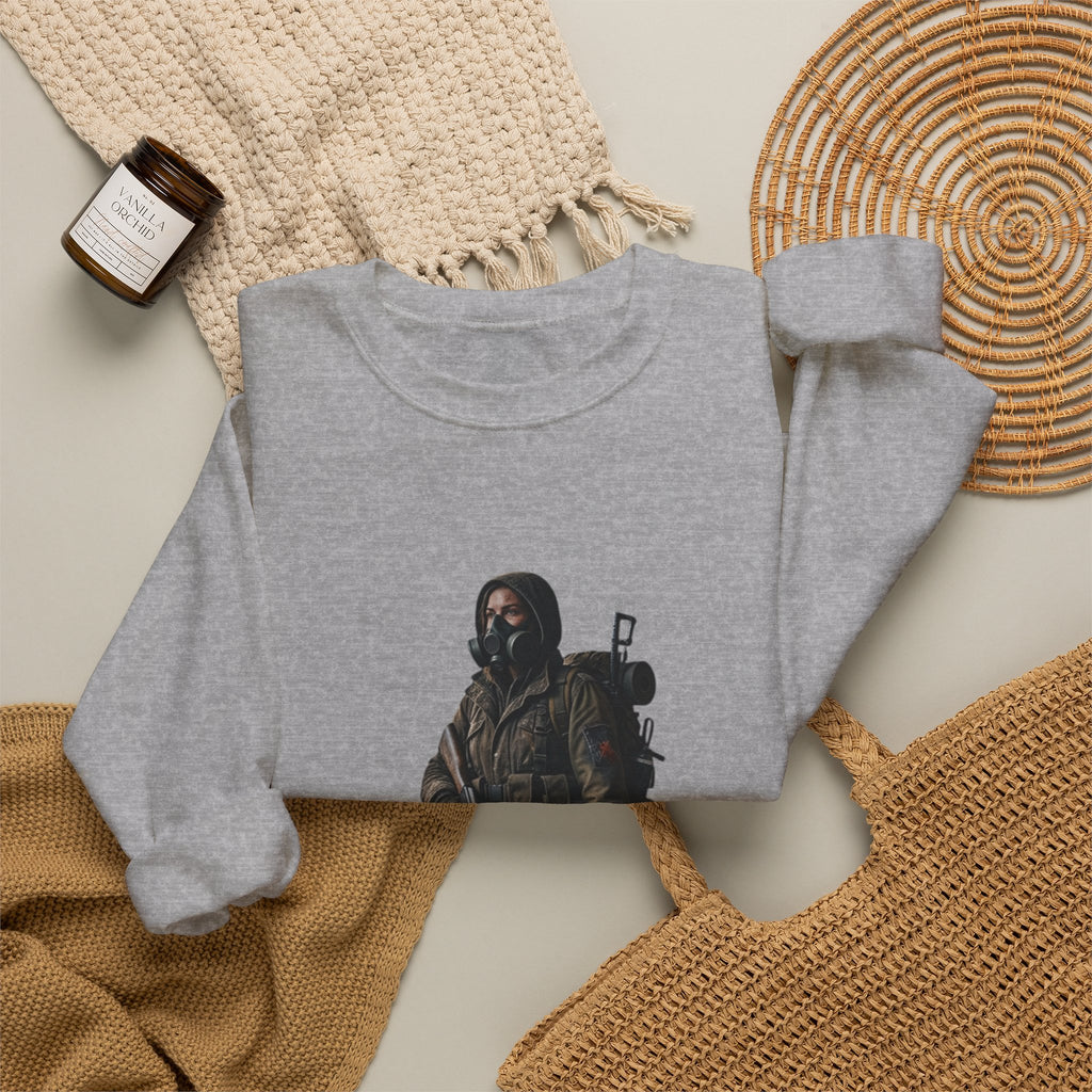 Post-ApocalypticSculpted Heritage Sweatshirt — Ranger Figure Graphic - Sculpted Heritage