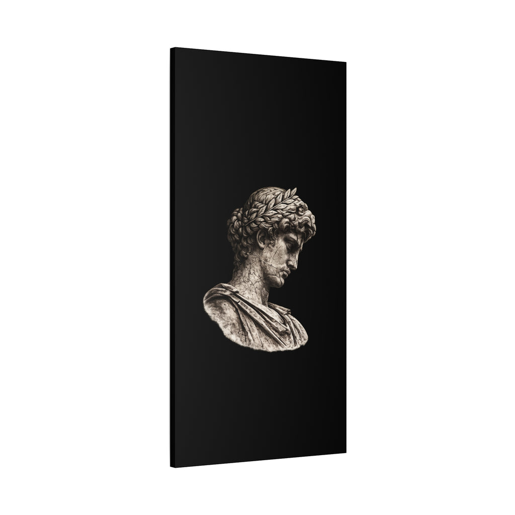 Classical Roman Bust Matte Canvas Wall Art — Stretched Gallery Canvas - Sculpted Heritage