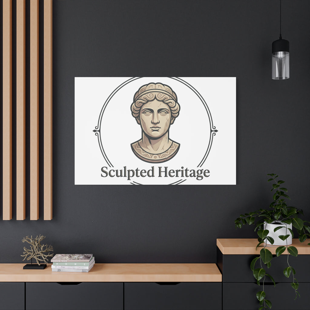 Sculpted Heritage Matte Canvas Print — Classical Bust Wall Art - Sculpted Heritage