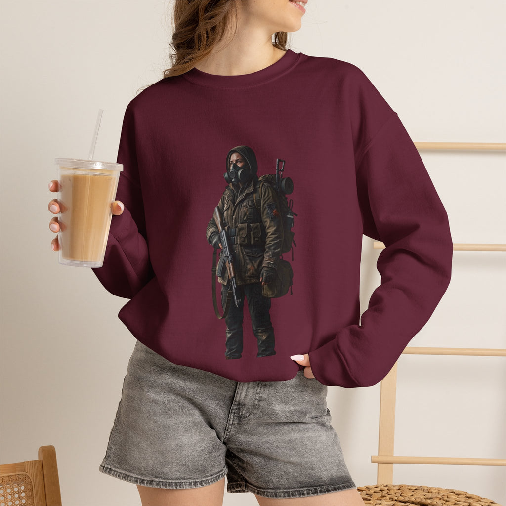 Post-ApocalypticSculpted Heritage Sweatshirt — Ranger Figure Graphic - Sculpted Heritage